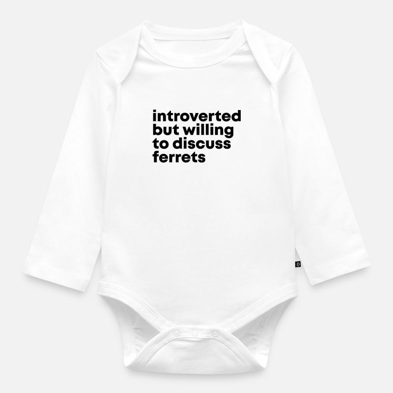 Frettchen - Baby Bio-Langarm-Body - Weiß