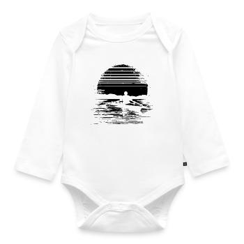 Rowing Graphics - Organic Longsleeve Baby Bodysuit - white - Front