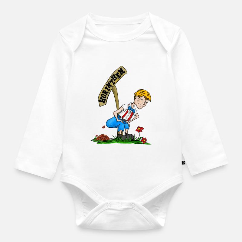 Korinthenkacker blond - Baby Bio-Langarm-Body - Weiß
