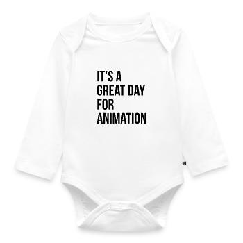 Animation Animation Animation - Organic Longsleeve Baby Bodysuit - white - Front