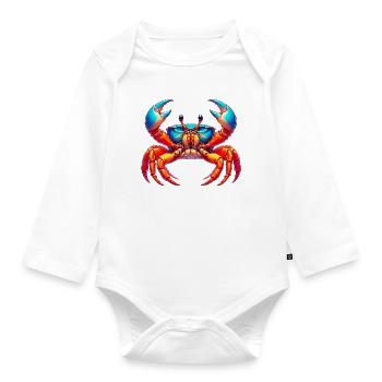 Krebs - Baby Bio-Langarm-Body - Weiß - Vorne