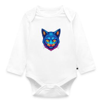 Australian Mist Cat Breed Cartoon Kawaii Animal Pe - Organic Longsleeve Baby Bodysuit - white - Front