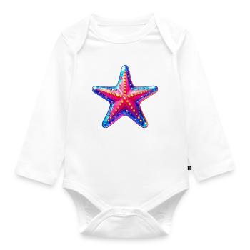 Starfish - Organic Longsleeve Baby Bodysuit - white - Front