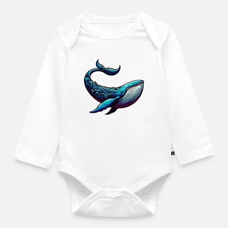 Wal - Baby Bio-Langarm-Body - Weiß