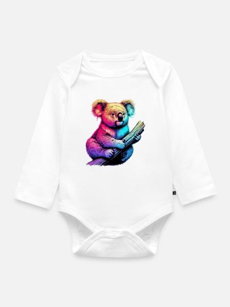 Koala - Baby Bio-Langarm-Body - Weiß