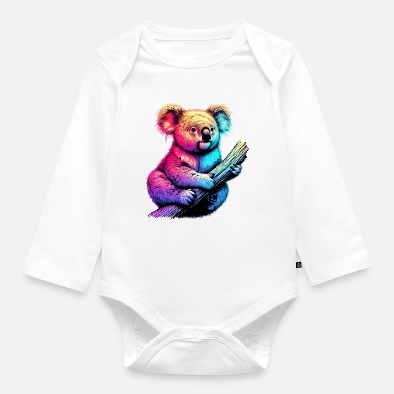 Koala - Baby Bio-Langarm-Body - Weiß