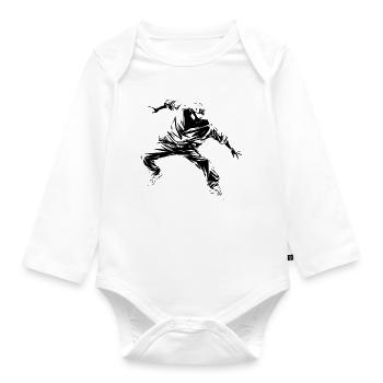 B Boy Graphic - Organic Longsleeve Baby Bodysuit - white - Front