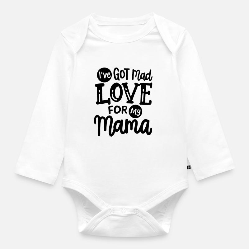 Mama Mutter Muttertag - Baby Bio-Langarm-Body - Weiß