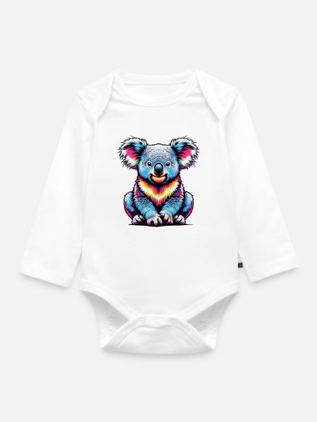Koala - Baby Bio-Langarm-Body - Weiß