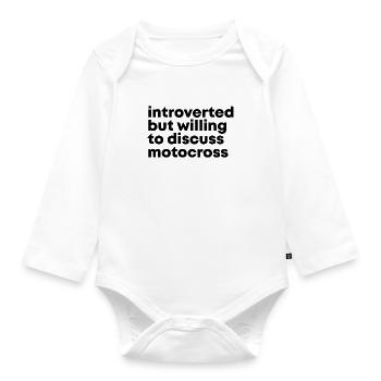 Motocross Motocross Motocross - Baby Bio-Langarm-Body - Weiß - Vorne