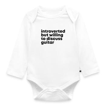 Guitar Guitar Guitar - Organic Longsleeve Baby Bodysuit - white - Front