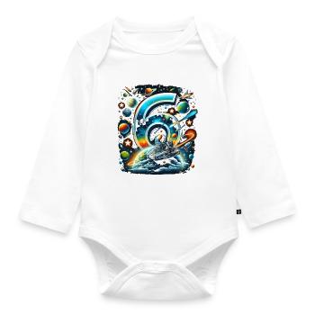Astronaut 6th Birthday Space Boys 6 Years - Organic Longsleeve Baby Bodysuit - white - Front