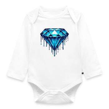 Diamond - Organic Longsleeve Baby Bodysuit - white - Front