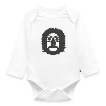 Gruff Man - Organic Longsleeve Baby Bodysuit - white - Front