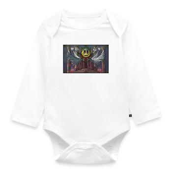 Throne of Chaos - Cartoon Royalty - Organic Longsleeve Baby Bodysuit - white - Front