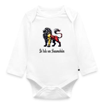 Motif du drapeau lion de Maasmechelen - Body Bébé bio manches longues - blanc - Devant