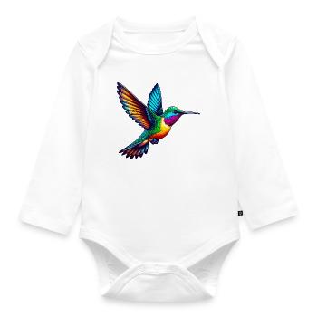 Hummingbird - Organic Longsleeve Baby Bodysuit - white - Front
