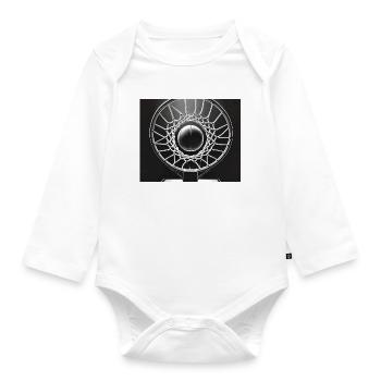 "Basketball Mouse Pad - Action and Precision" - Organic Longsleeve Baby Bodysuit - white - Front