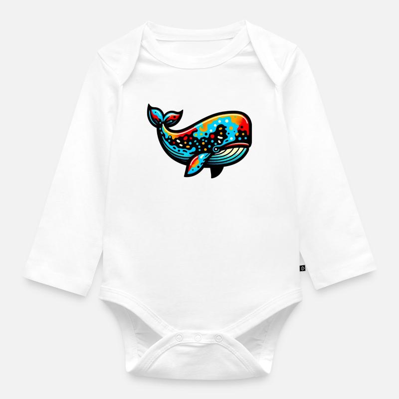 Wal - Baby Bio-Langarm-Body - Weiß