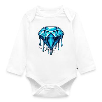 Diamond - Organic Longsleeve Baby Bodysuit - white - Front