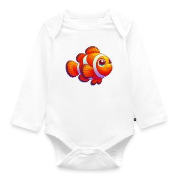 Clownfish - Organic Longsleeve Baby Bodysuit - white - Front