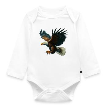 Eagle - Organic Longsleeve Baby Bodysuit - white - Front