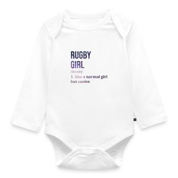 Rugby Rugby Rugby - Body Bébé bio manches longues - blanc - Devant