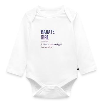 Karate Karate Karate - Baby Bio-Langarm-Body - Weiß - Vorne