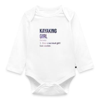 Kayaking Kayaking Kayaking - Organic Longsleeve Baby Bodysuit - white - Front