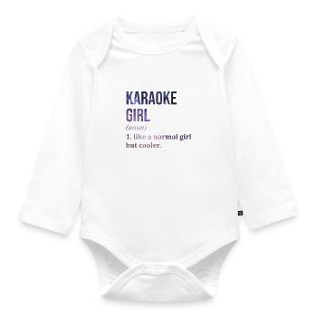 Karaoké - Body Bébé bio manches longues - blanc - Devant