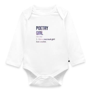 Poetry Poetry Poetry - Organic Longsleeve Baby Bodysuit - white - Front