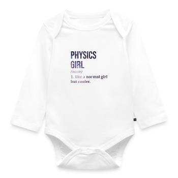 Physik Physik Physik Physik - Baby Bio-Langarm-Body - Weiß - Vorne