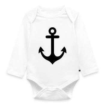 Anker - Baby Bio-Langarm-Body - Weiß - Vorne