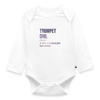 Trumpet Trumpet Trumpet - Organic Longsleeve Baby Bodysuit - white - Front