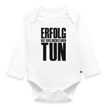 Success Saying for Founder Entrepreneur Startup - Organic Longsleeve Baby Bodysuit - white - Front