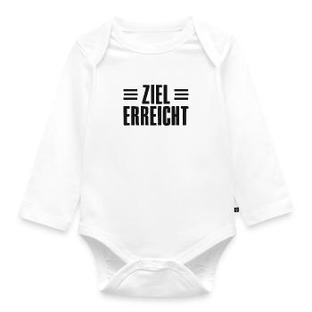 Erfolg Spruch für Gründer Unternehmer Startup - Baby Bio-Langarm-Body - Weiß - Vorne