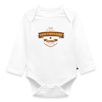 Official - Organic Longsleeve Baby Bodysuit - white - Front