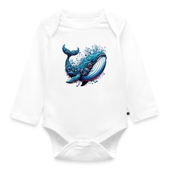 Wal - Baby Bio-Langarm-Body - Weiß - Vorne
