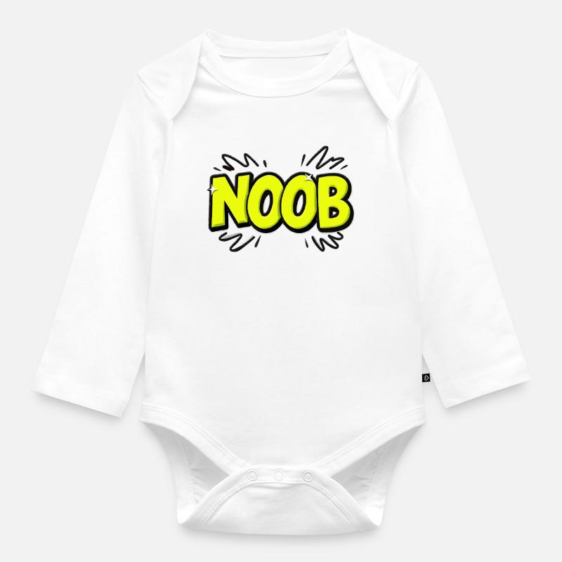 Noob - Baby Bio-Langarm-Body - Weiß
