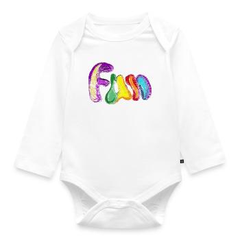 FUN - Baby Bio-Langarm-Body - Weiß - Vorne
