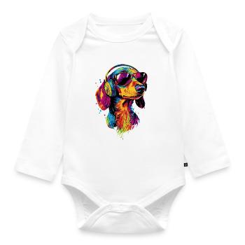 Dachshund, Dachshund, Miniature Dachshund, Dachshund Club, Dachshund - Organic Longsleeve Baby Bodysuit - white - Front