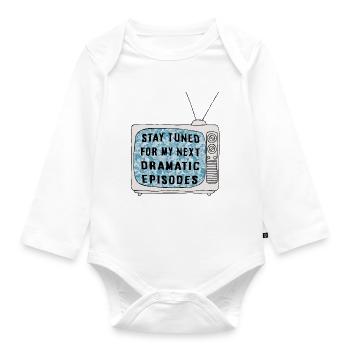 Stay Tuned - Organic Longsleeve Baby Bodysuit - white - Front