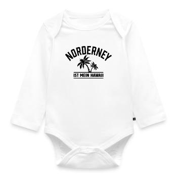 Norderney est mon Hawaï - Body Bébé bio manches longues - blanc - Devant