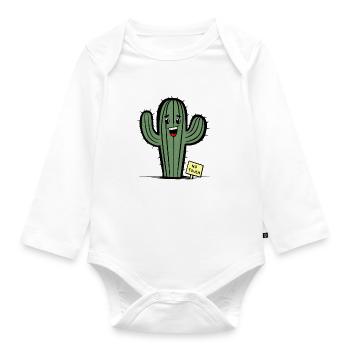 Can't Touch This - Organic Longsleeve Baby Bodysuit - white - Front