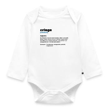 Embarrassing – The feeling of discomfort - Organic Longsleeve Baby Bodysuit - white - Front