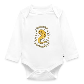Shocking Personality - Organic Longsleeve Baby Bodysuit - white - Front