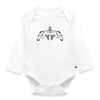 Alpha Scale Deluxe - Baby Bio-Langarm-Body - Weiß - Vorne