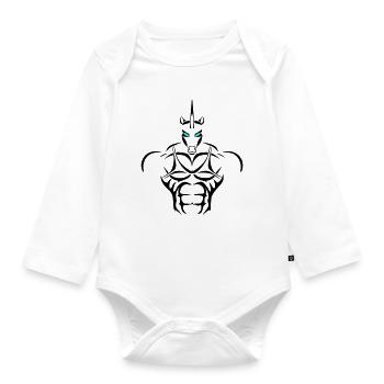 Alpha maiden Deluxe - Baby Bio-Langarm-Body - Weiß - Vorne