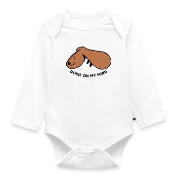 Casual Dog – Simply Relaxed - Organic Longsleeve Baby Bodysuit - white - Front