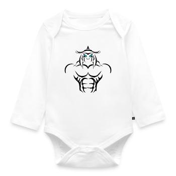 Alpha Pisces Deluxe - Baby Bio-Langarm-Body - Weiß - Vorne